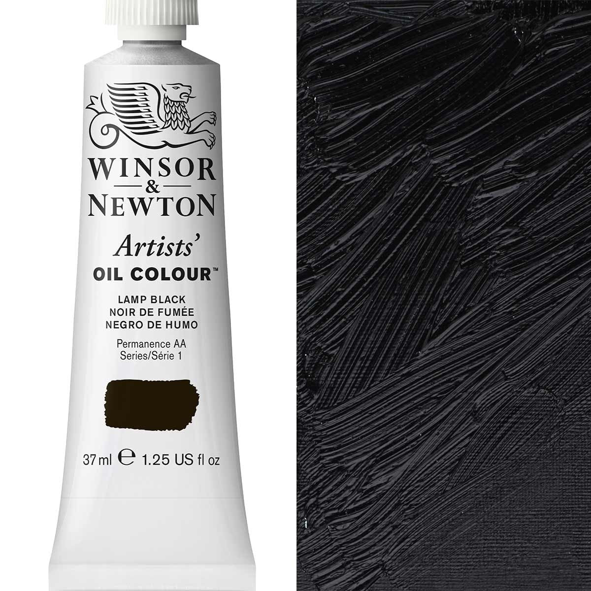 Winsor and Newton - Artists' Oil Colour - 37ml - Lamp Black