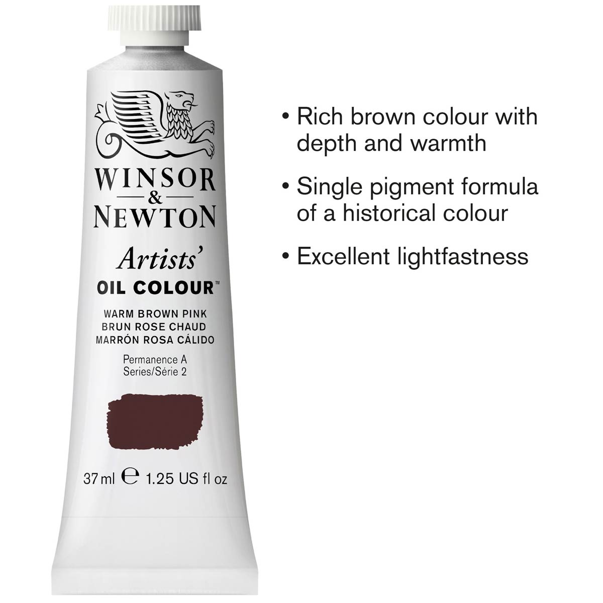 Winsor e Newton - Colore ad olio per artisti - 37ml - Warm Brown Pink S2