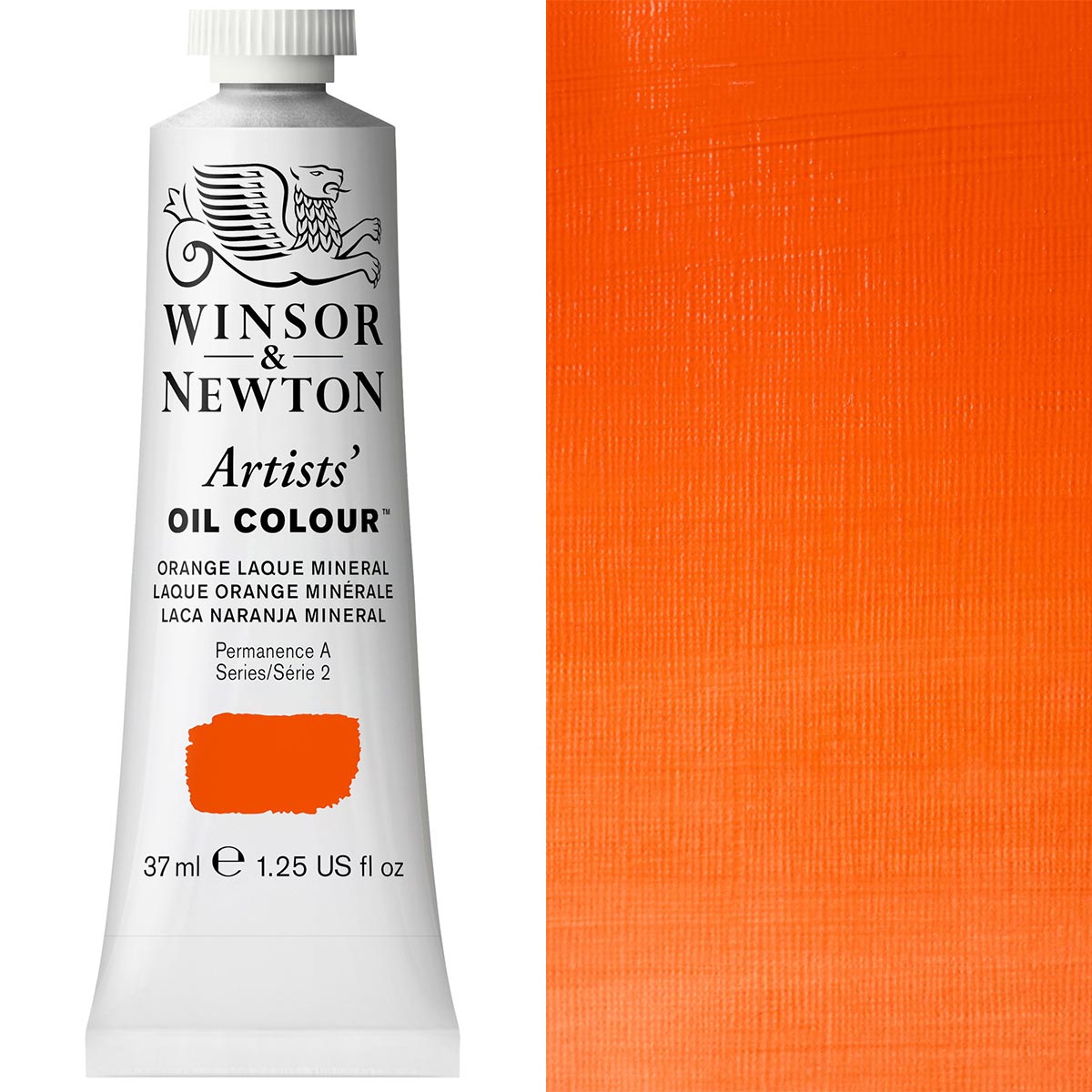 Winsor and Newton-Huile d'artiste-37ml - Orange Laque Mineral S2