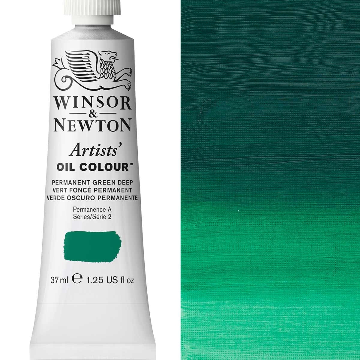 Winsor and Newton - Artists' Oil Colour - 37ml - Permanent Green Deep