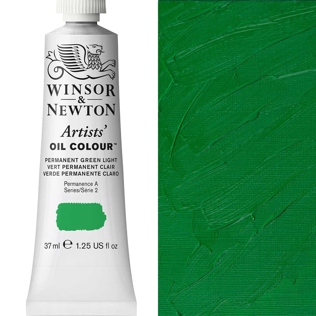 Winsor and Newton - Artists' Oil Colour - 37ml - Permanent Green Light