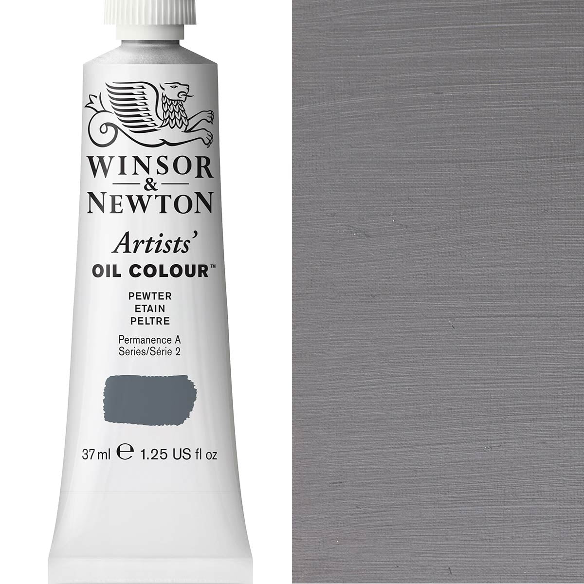 Winsor and Newton - Artists' Oil Colour - 37ml - Pewter