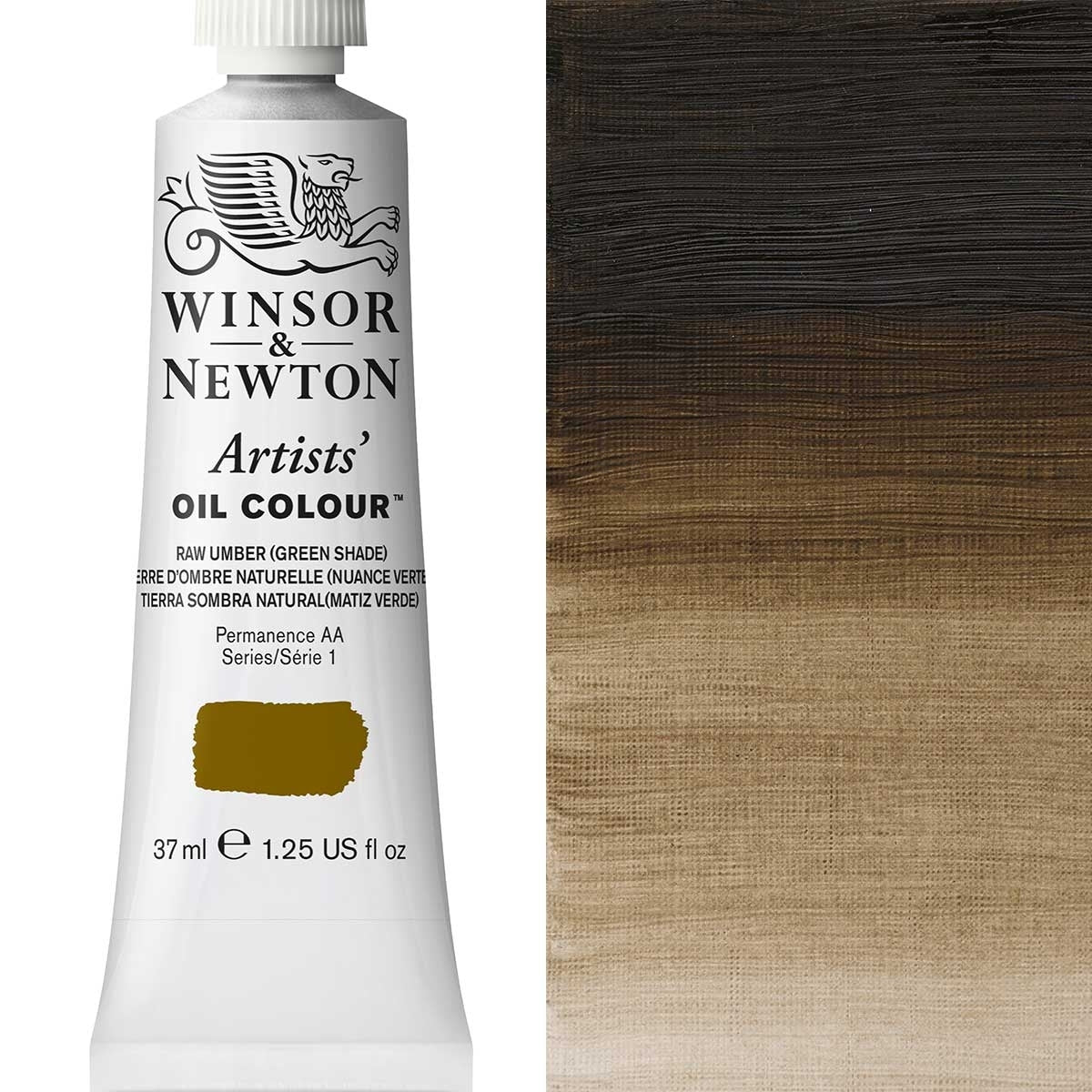 Winsor and Newton - Artists' Oil Colour - 37ml - Raw Umber Green Shade