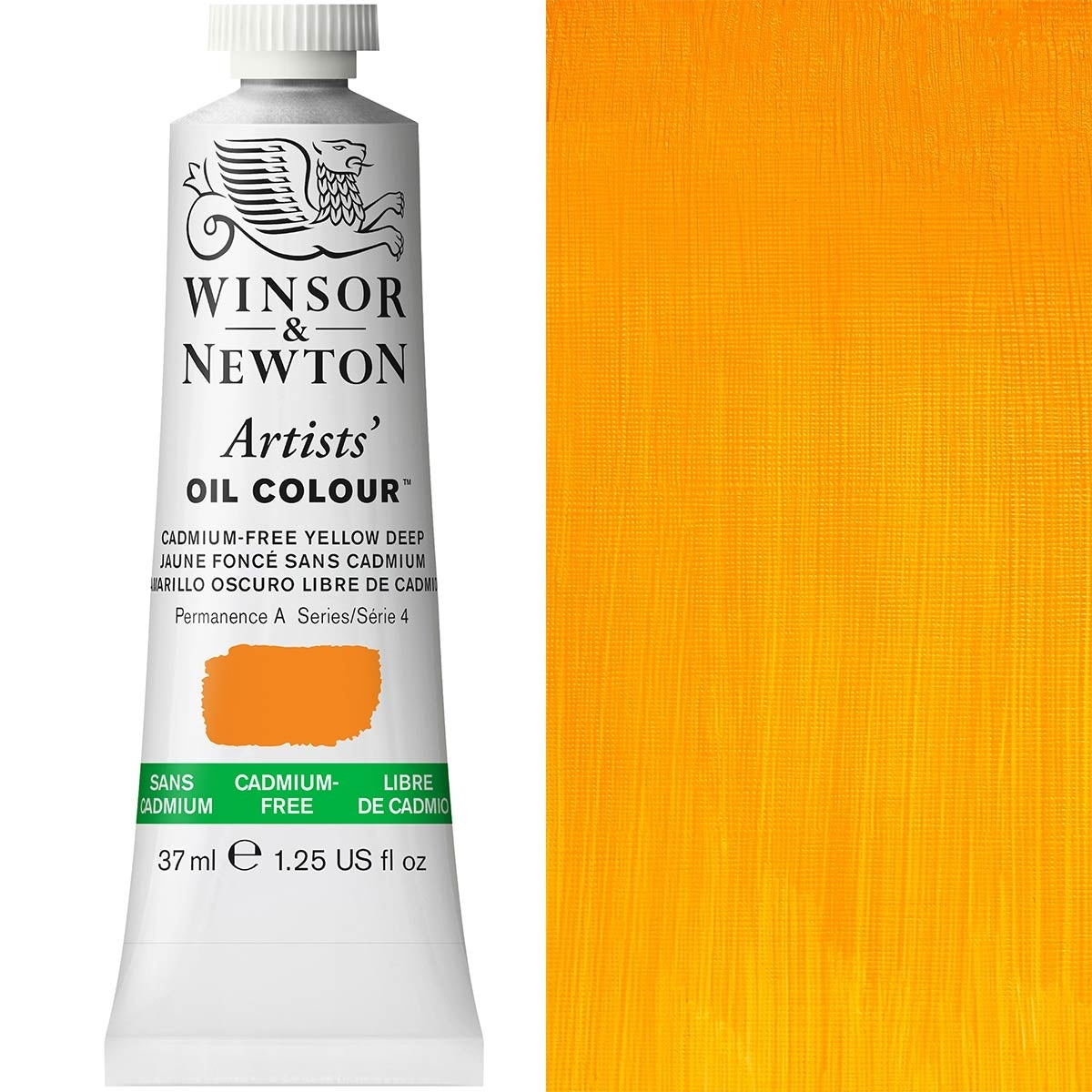Winsor and Newton - Artists' Oil Colour - 37ml - Cad Free Yellow Deep