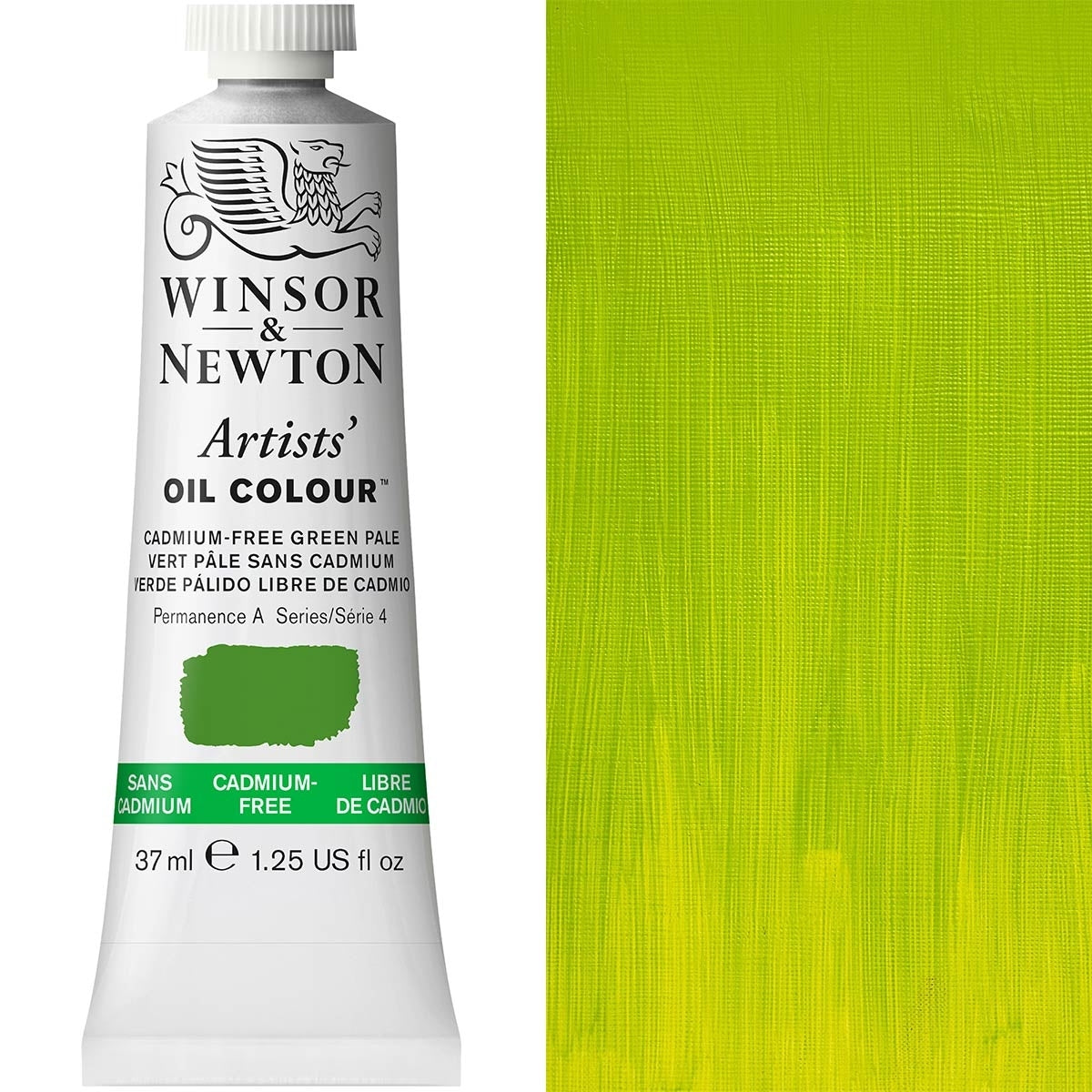 Winsor and Newton - Artists' Oil Colour - 37ml - Cad Free Green Pale