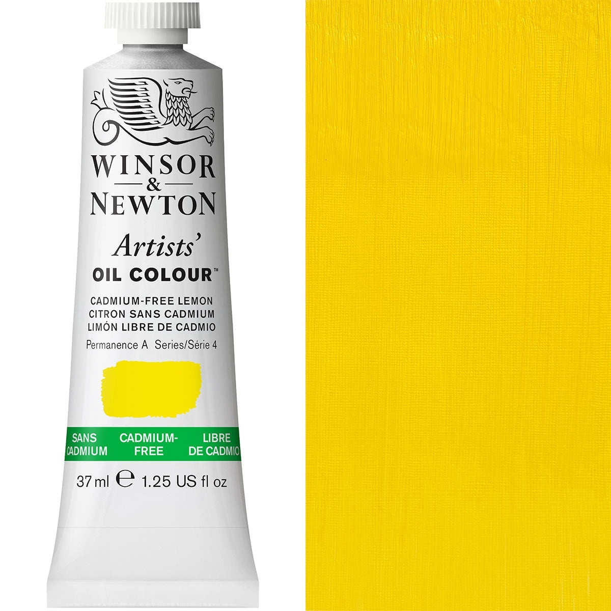 Winsor and Newton - Artists' Oil Colour - 37ml - Cad Free Lemon