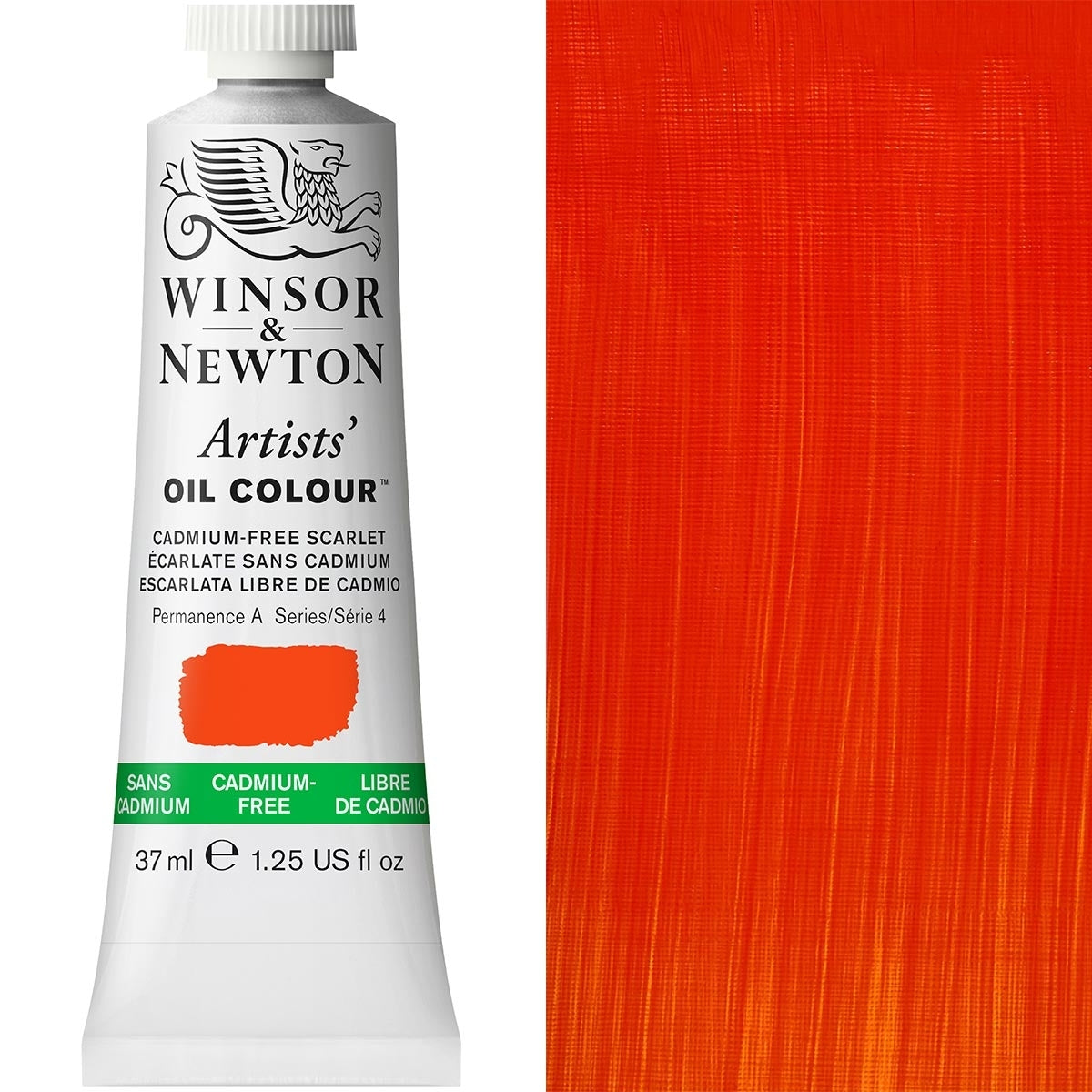 Winsor e Newton - Colore ad olio per artisti - 37ml - Cad Free Scarlatto