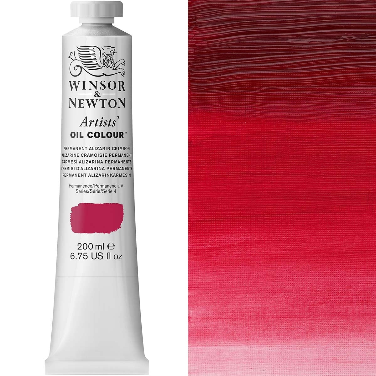Winsor and Newton - Artists' Oil Colour - 200ml - Permanent Alizarin Crimson