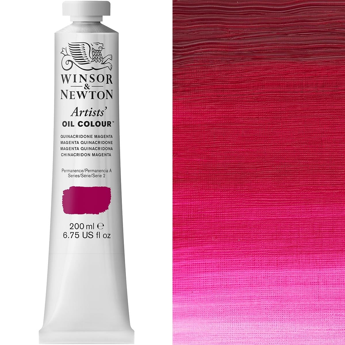 Winsor and Newton - Artists' Oil Colour - 200ml - Quinacridone Magenta