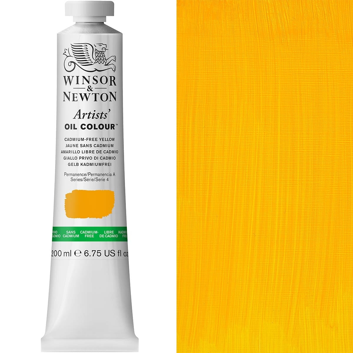 Winsor and Newton - Artists' Oil Colour - 200ml - Cad Free Yellow