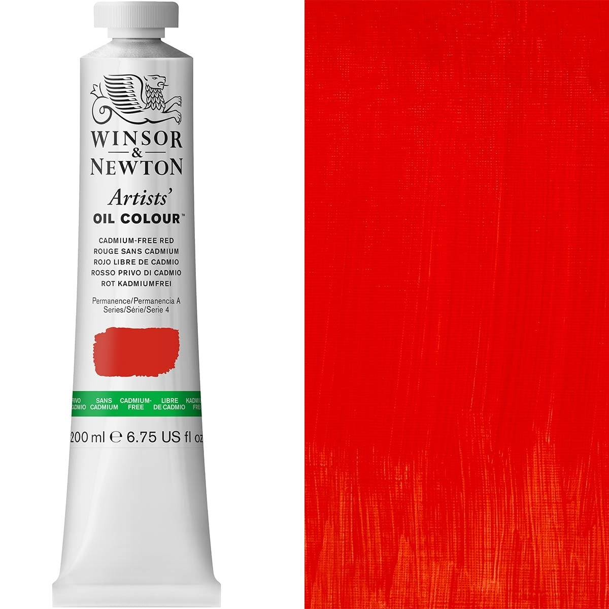 Winsor and Newton - Artists' Oil Colour - 200ml - Cad Free Red