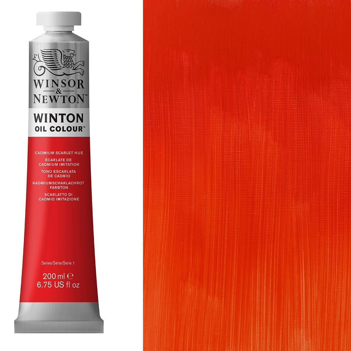 Winsor e Newton - Winton Oil Color - 200ml - Cad Scarlet Hue