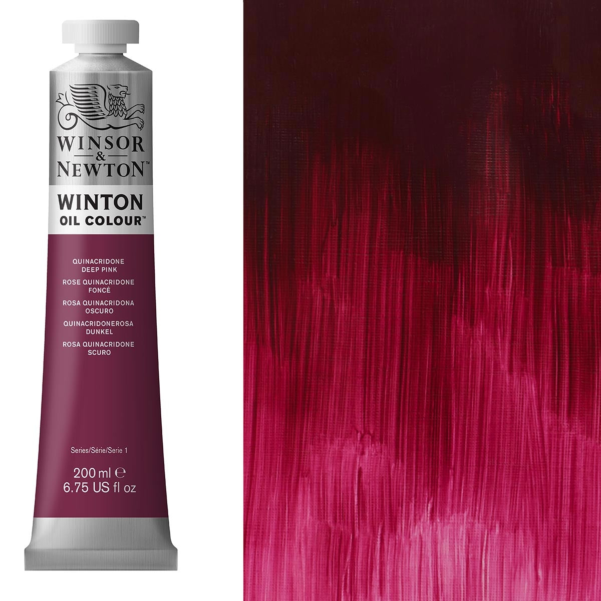Winsor et Newton - Couleur d'huile Winton - 200 ml - quinacridone rose foncé