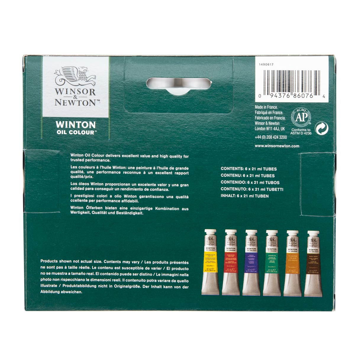 Winsor e Newton - Colore olio Winton - 6 x 21 ml Set di base