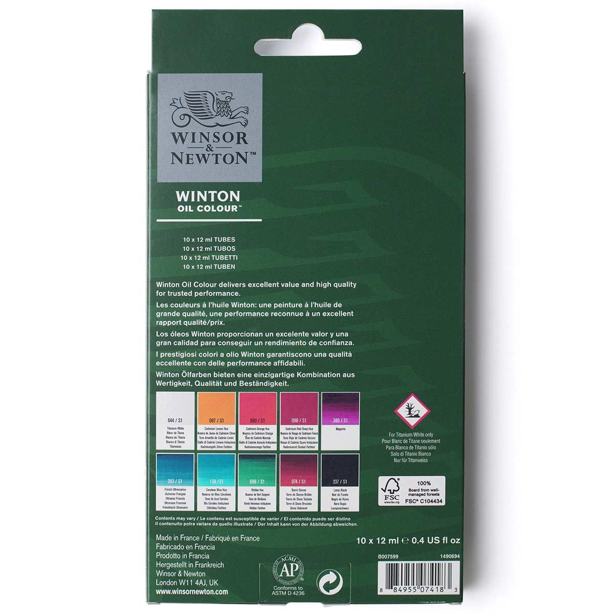 Winsor and Newton - Winton Oil Colour - 10 x 12ml - Discovery  Set