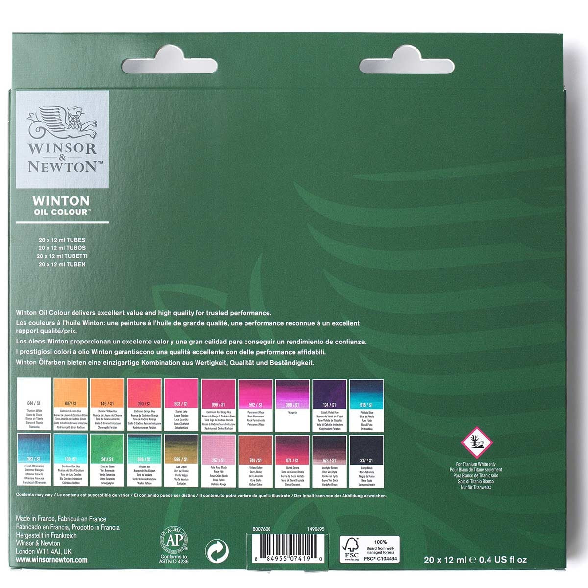 Winsor and Newton - Winton Oil Colour - 20 x 12ml - Discovery  Set