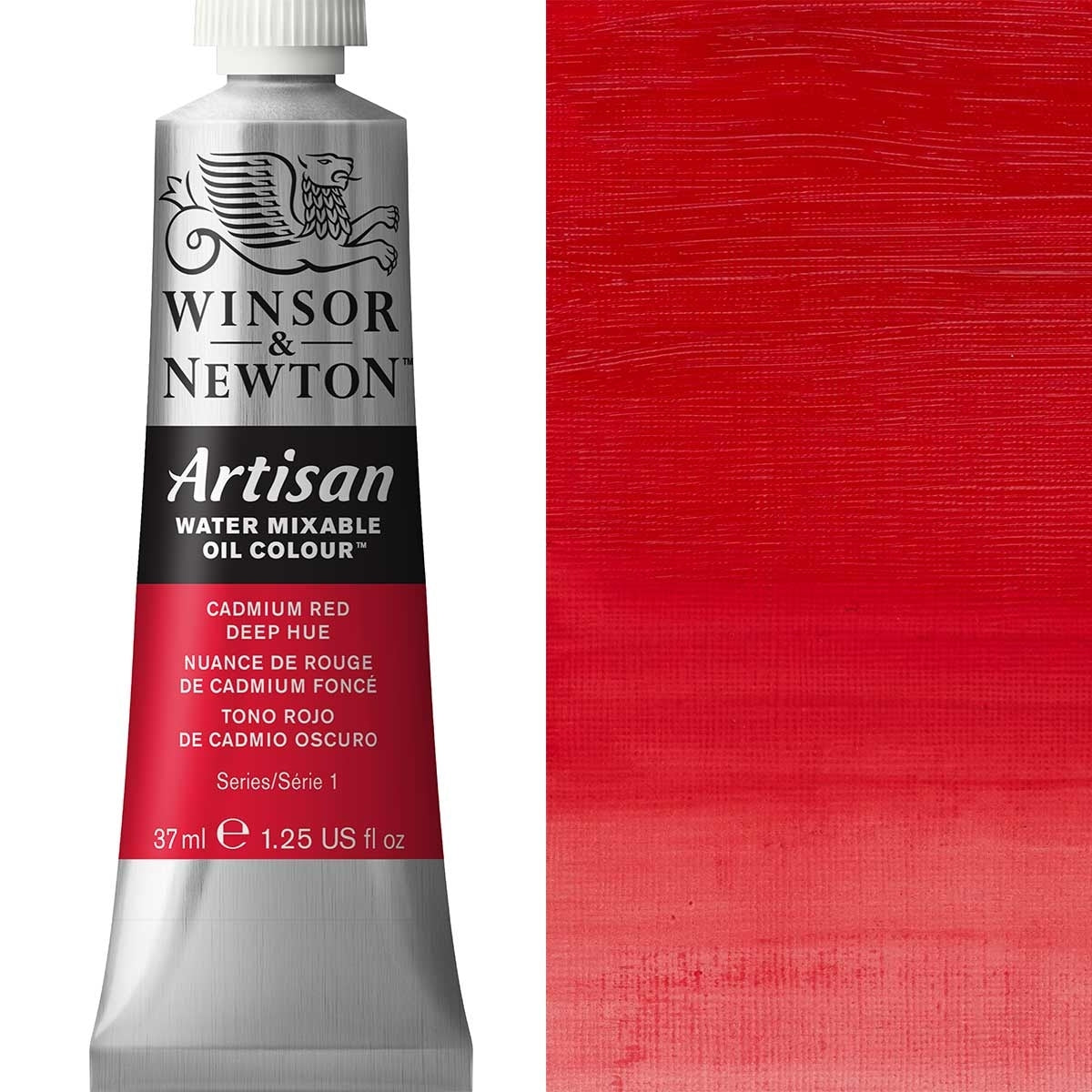 Winsor und Newton - handwerkliche Ölfarbe Wassermischbar - 37 ml - Cadmium Red Deep
