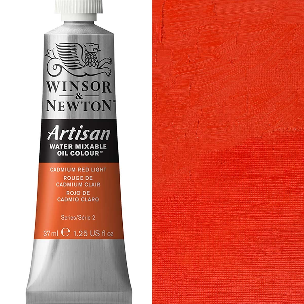 Winsor et Newton - Couleur d'huile artisanale Watermixable - 37 ml - Cadmium Red Light