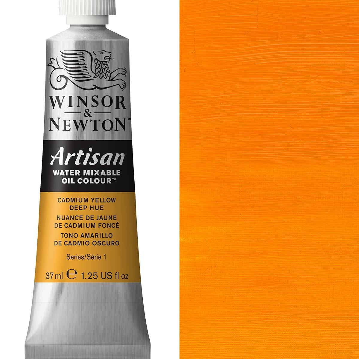 Winsor und Newton - handwerkliche Ölfarbe Wassermischbar - 37 ml - Cadmium gelb tief