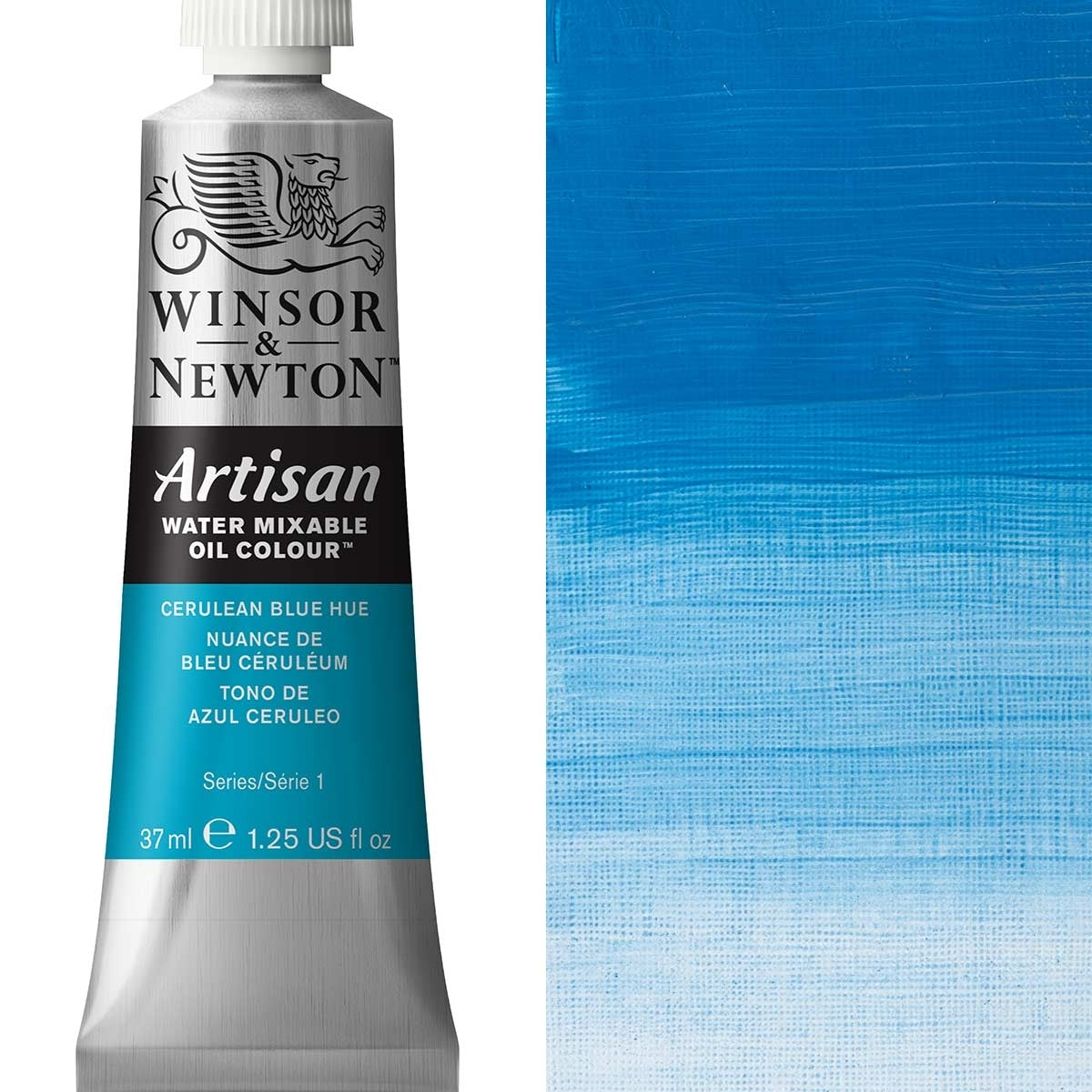 Winsor und Newton - Handwerksölfarbe Wassermischbar - 37 ml - Cerulean Blue