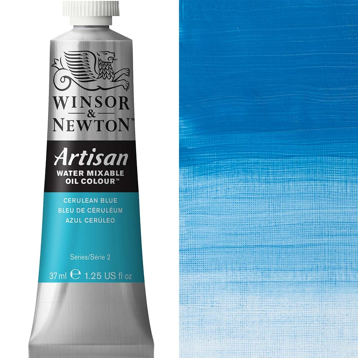 Winsor et Newton - Couleur d'huile artisanale Watermixable - 37 ml - Cerulean Blue Hue