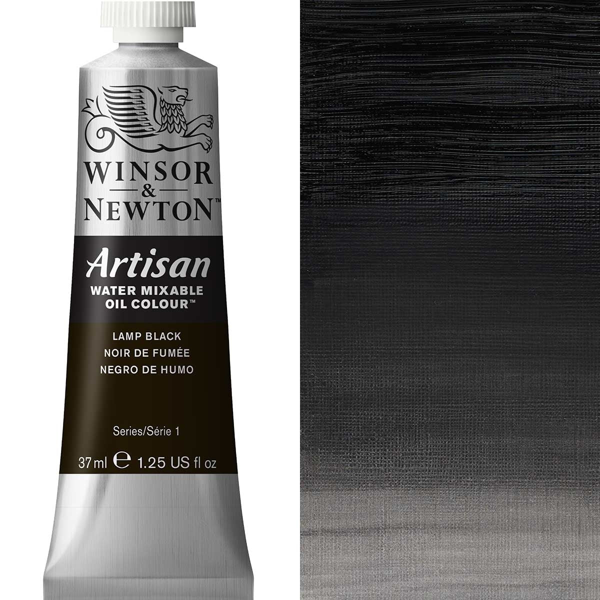 Winsor et Newton - Couleur d'huile artisanale Natermable - 37 ml - lampe noire