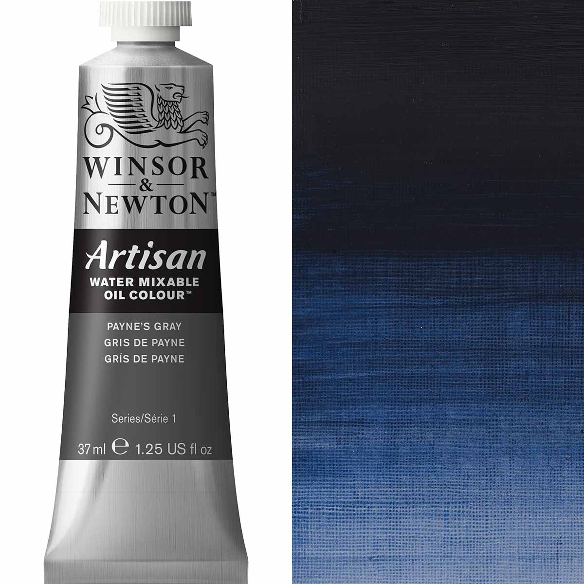 Winsor und Newton - handwerkliche Ölfarbe Wassermischbar - 37 ml - Paynes Gray
