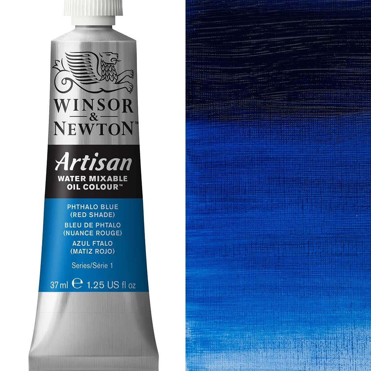 Winsor und Newton - handwerkliche Ölfarbe Wassermischbar - 37 ml - Phthalo Blau roter Schatten