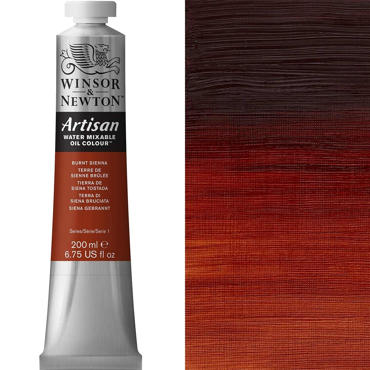 Winsor and Newton - Artisan Oil Colour Watermixable - 200ml - Burnt Sienna