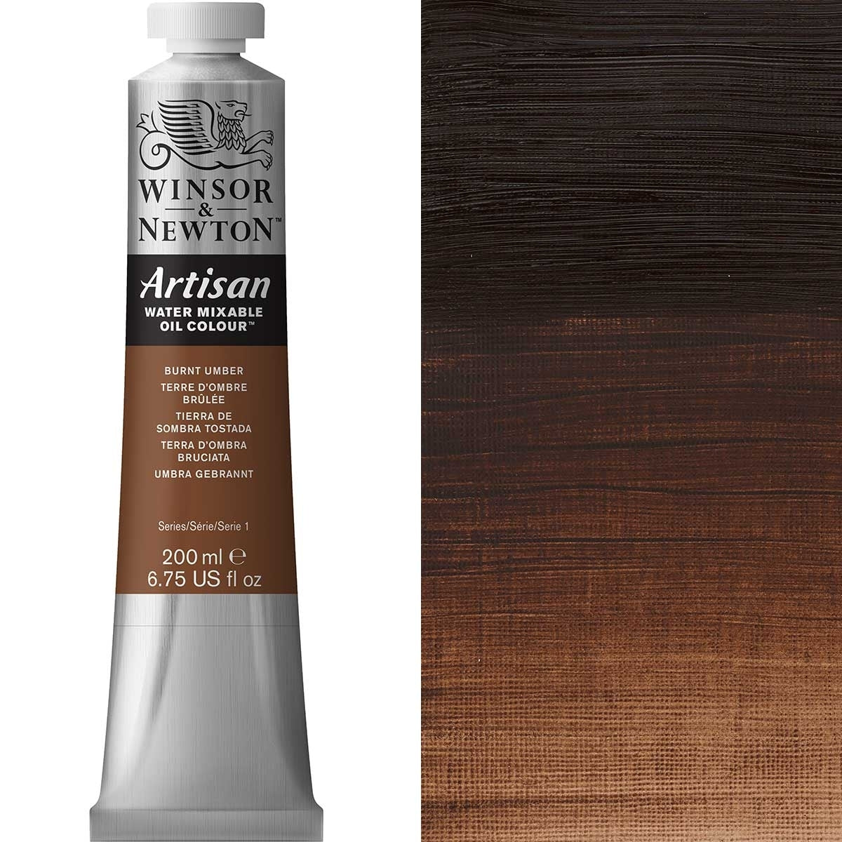 Winsor and Newton - Artisan Oil Colour Watermixable - 200ml - Burnt Umber