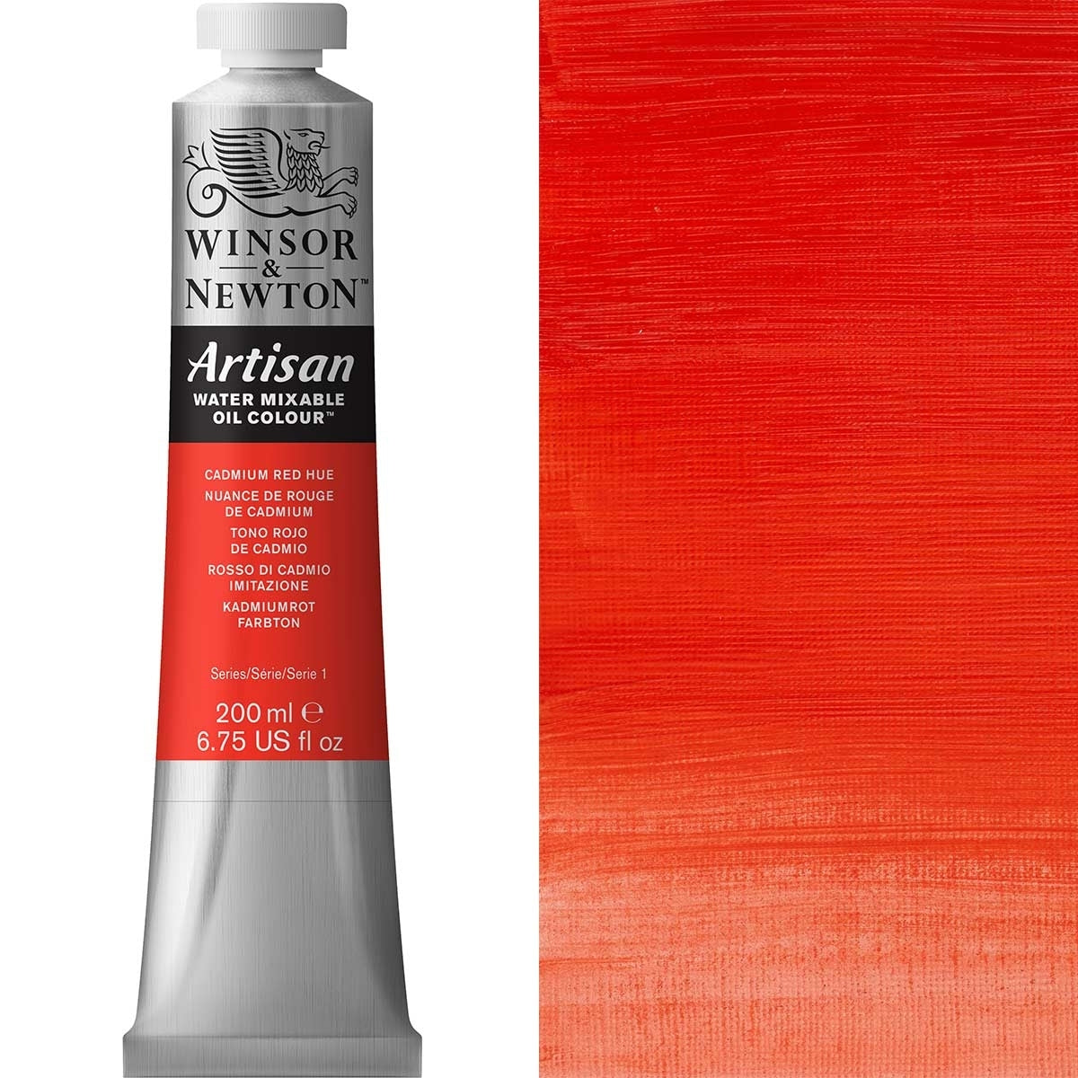 Winsor et Newton - Couleur d'huile artisanale Watermixable - 200 ml - Cadmium Red Hue