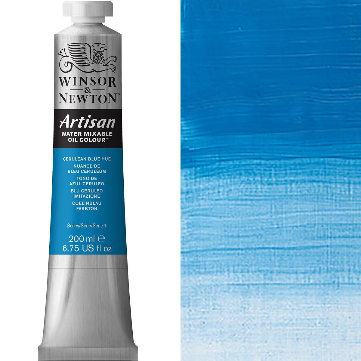 Winsor et Newton - Couleur d'huile artisanale Naterminelable - 200 ml - Cerulean Blue Hue
