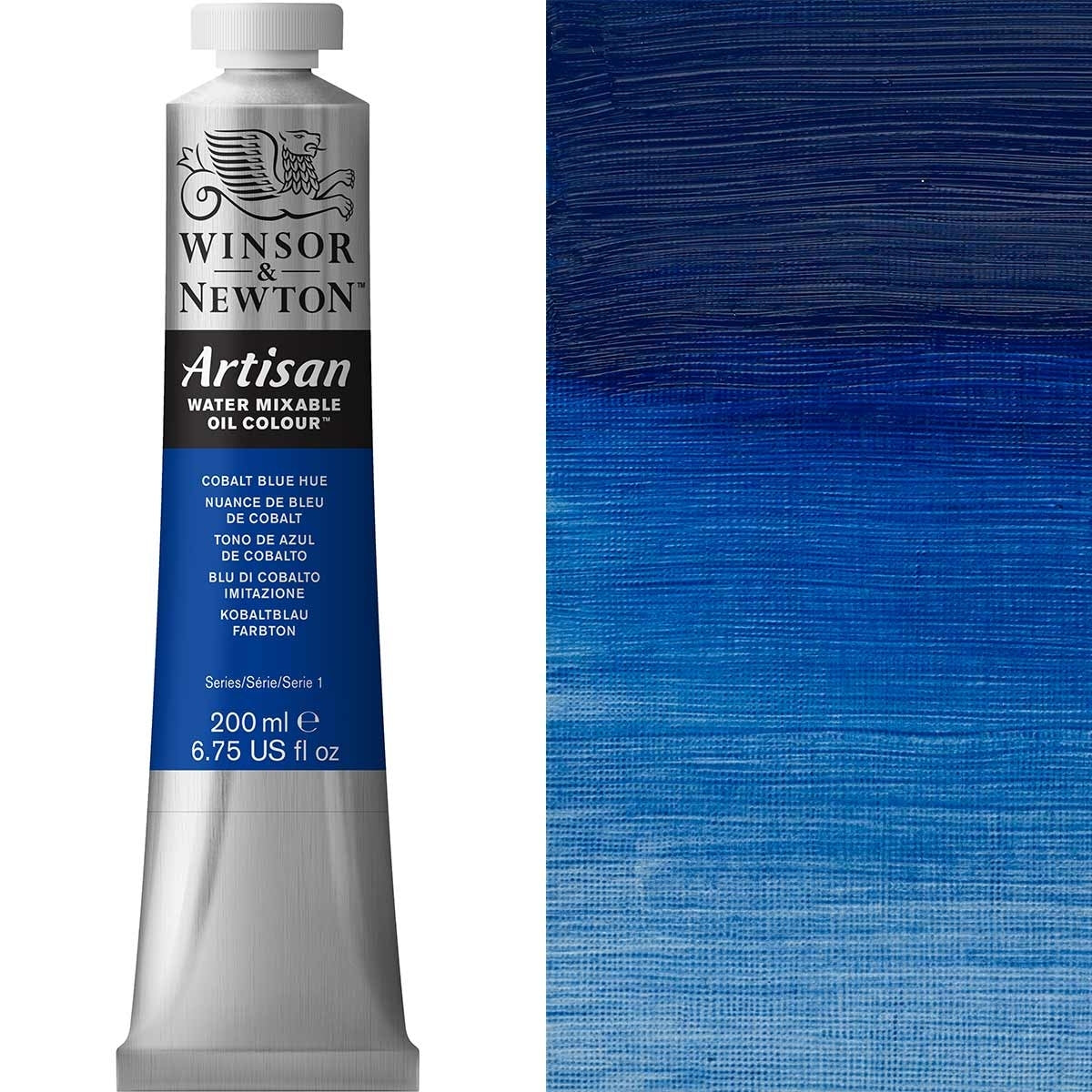 Winsor und Newton - Handwerksölfarbe Wassermischbar - 200 ml - Kobaltblauer Farbton