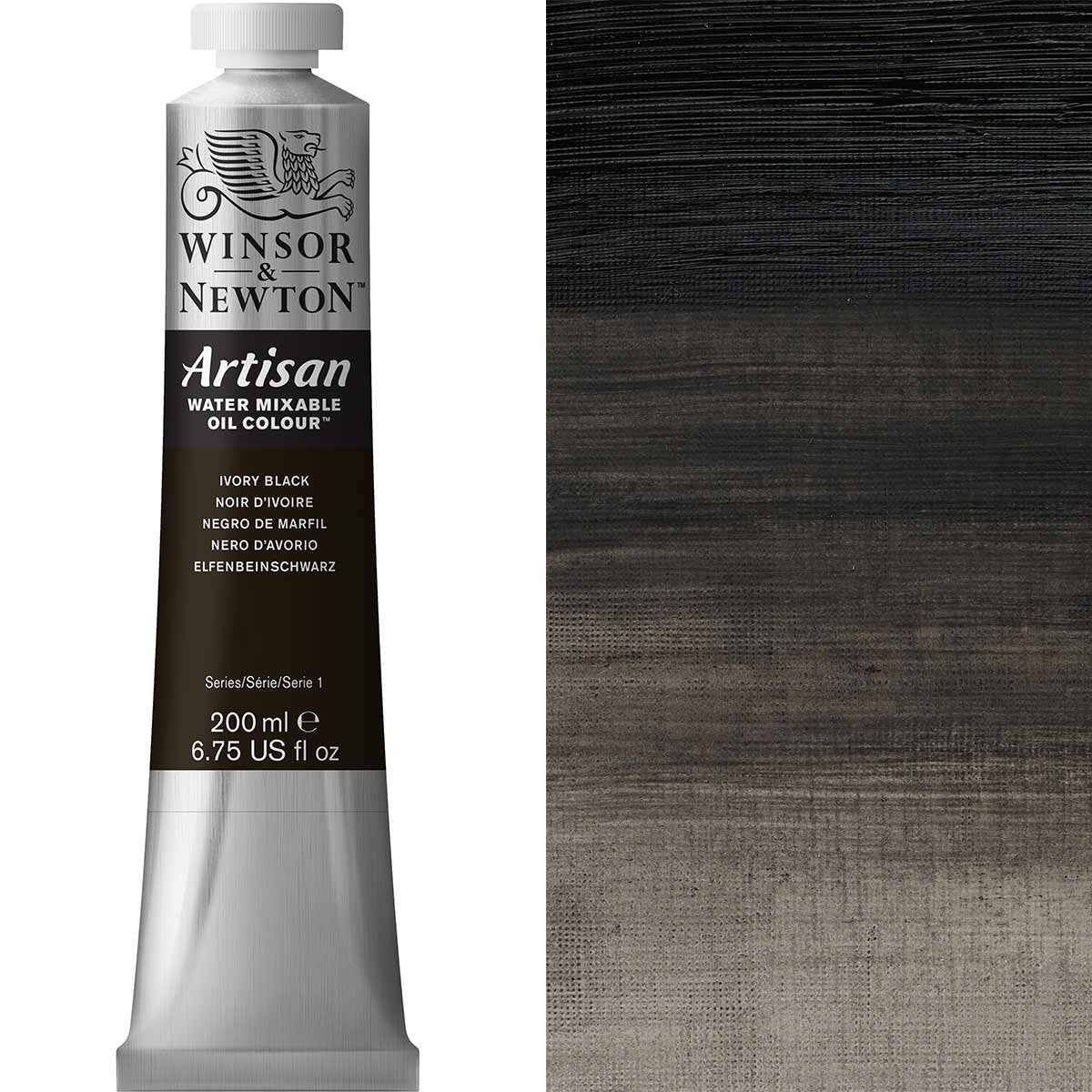 Winsor e Newton - Watermixable di colore olio artigianale - 200 ml - Ivorio nero