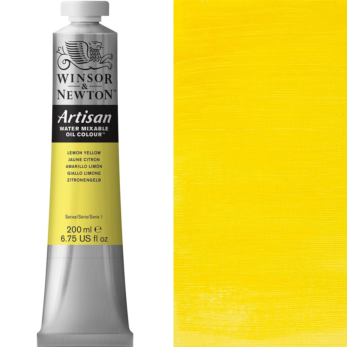 Winsor et Newton - Couleur d'huile artisanale Natermixable - 200 ml - Jaune de citron