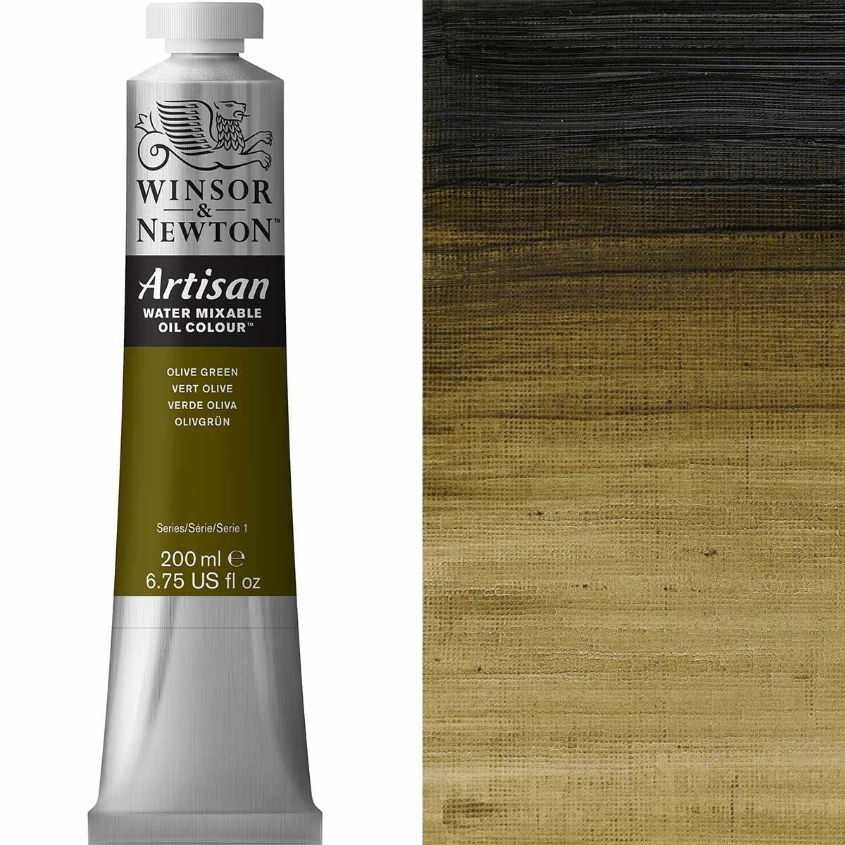 Winsor et Newton - Couleur d'huile artisanale Watermixable - 200 ml - Green d'olive