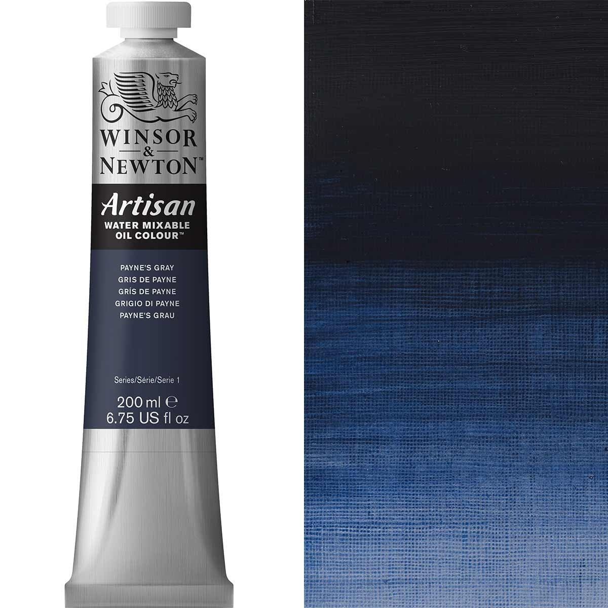 Winsor e Newton - Watermixable di colore olio artigianale - 200 ml - paynes grigio