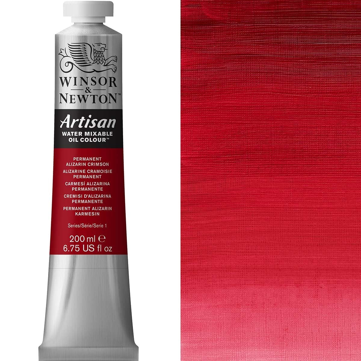 Winsor und Newton - Handwerksölfarbe Wassermischbar - 200 ml - Permanent Alizarin Crimson