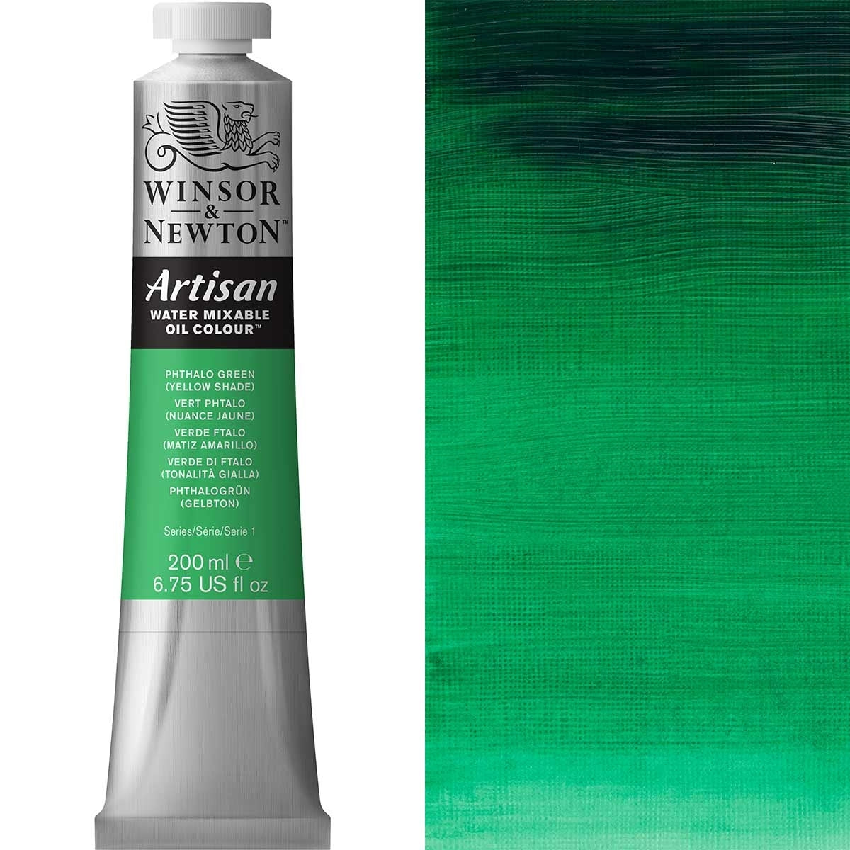 Winsor et Newton - Couleur d'huile artisanale Watermixable - 200 ml - Phthalo Green Yellow Shade