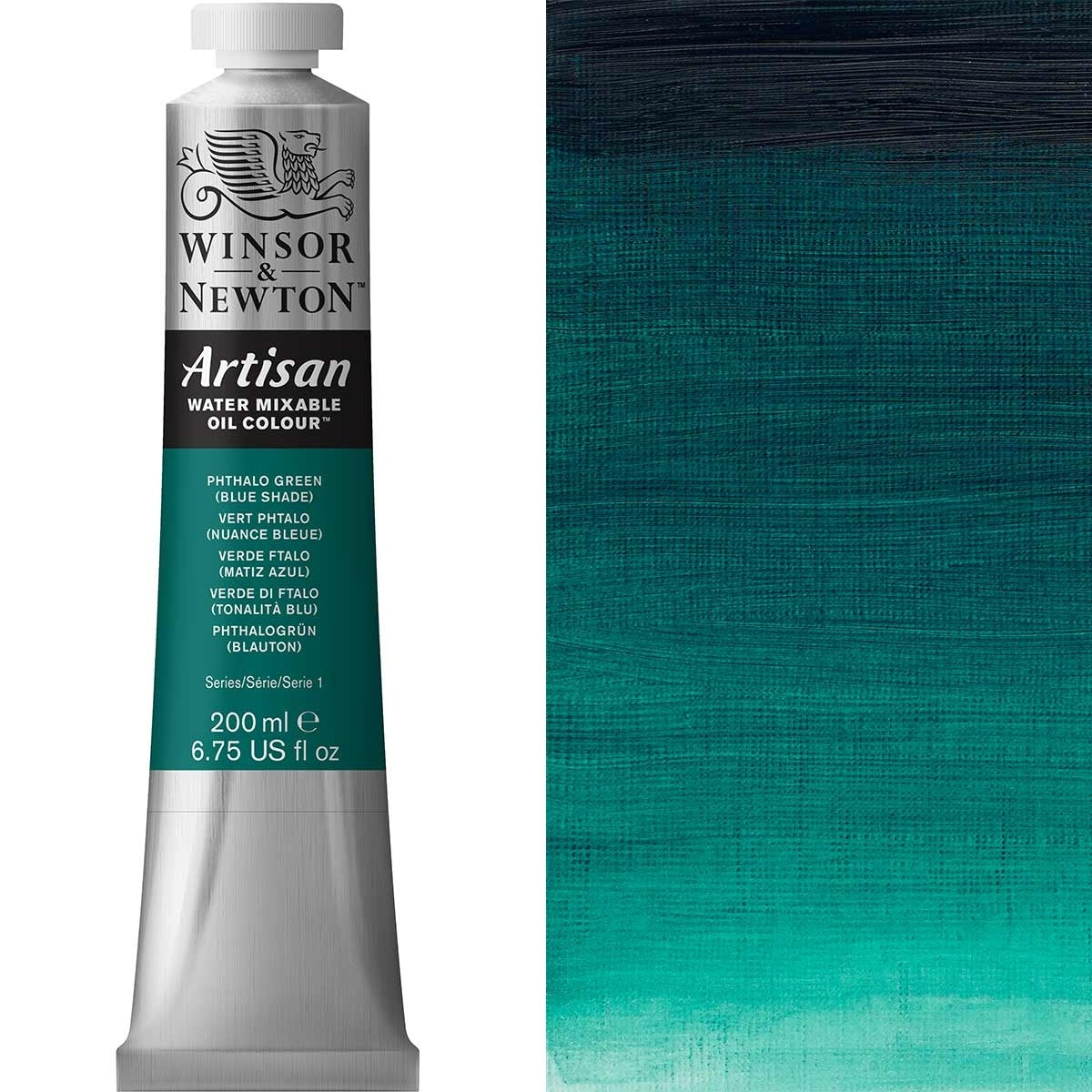 Winsor et Newton - Couleur d'huile artisanale Watermixable - 200 ml - Phthalo Green Blue Shade
