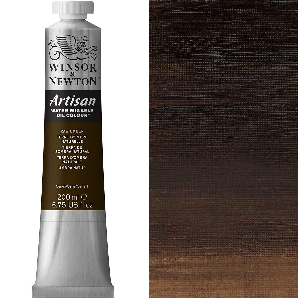Winsor e Newton - Watermixable di colore olio artigiano - 200 ml - RAW UMBER