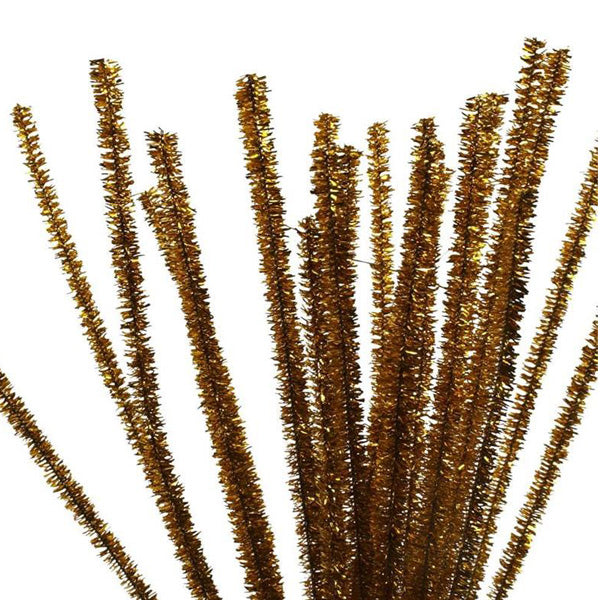 Pipe Cleaners 6mm x30cm 24 piece Gold