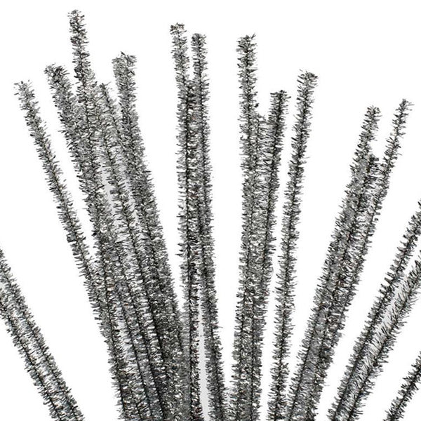 Pipe Cleaners 6mm x30cm 24 piece Silver