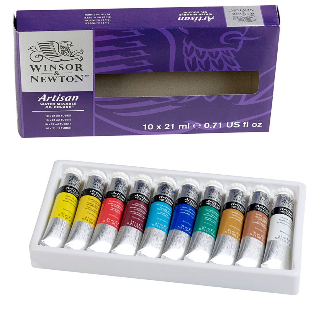 Winsor and Newton - Artisan Oil Colour Watermixable - 10 x 21ml Tube Set