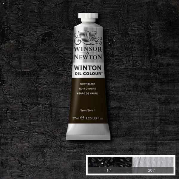 Winsor et Newton - Couleur d'huile Winton - 37 ml - Ivory Black (24)