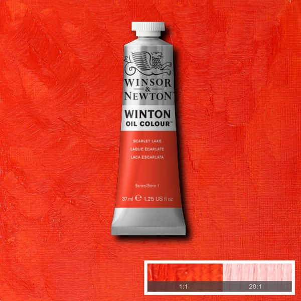 Winsor et Newton - Couleur d'huile Winton - 37 ml - Scarlet Lake (38)