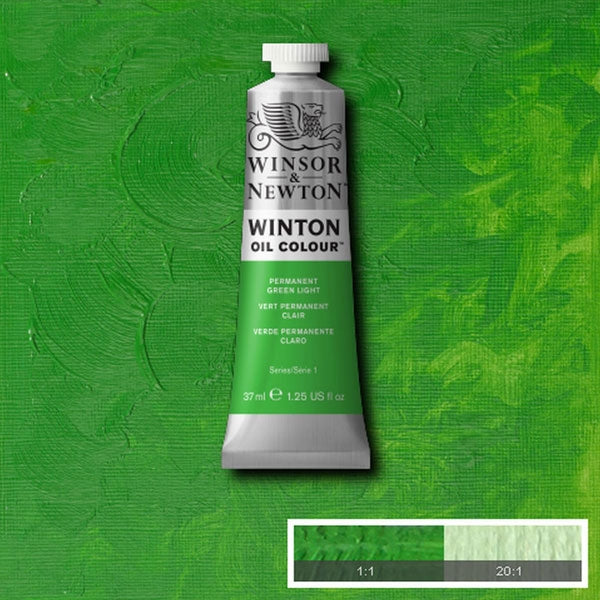 Winsor en Newton - Winton Oil Color - 37 ml - Permanent groen licht (48)