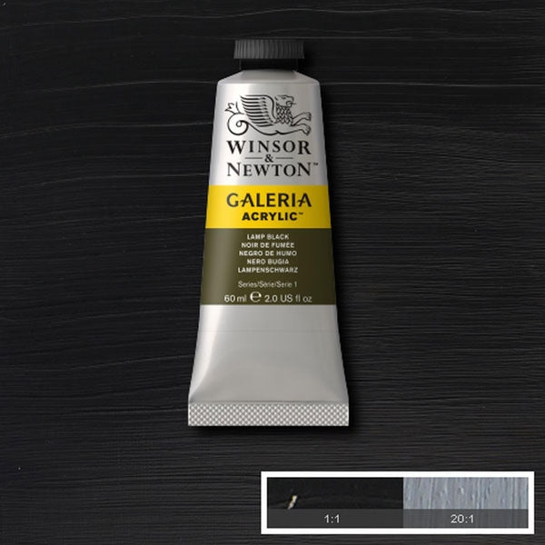 Winsor et Newton - Couleur acrylique de Galeria - 60 ml - lampe noire