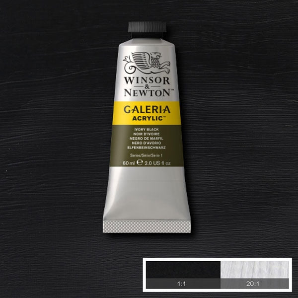 Winsor et Newton - Couleur acrylique de Galeria - 60 ml - Ivoire noir