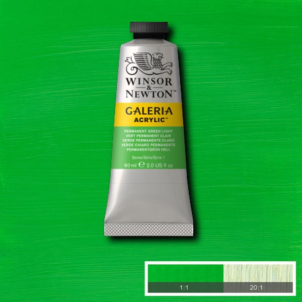 Winsor e Newton - Colore acrilico Galeria - 60 ml - Luce verde permanente